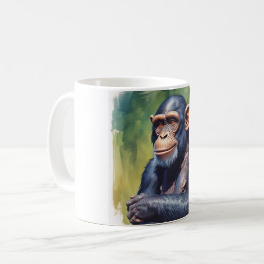 Mug Chimpanzé fou mignon (Devant gauche)