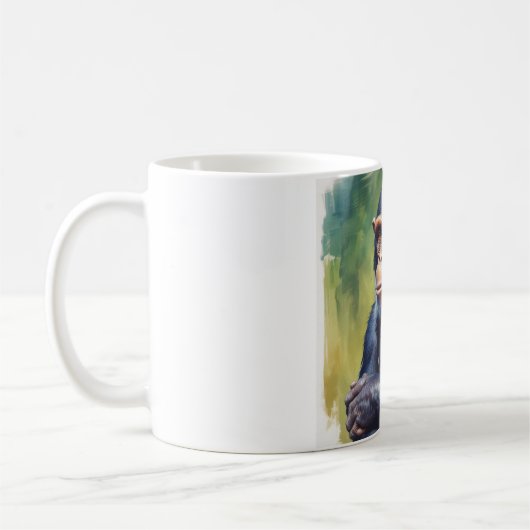 Mug Chimpanzé fou mignon (Gauche)