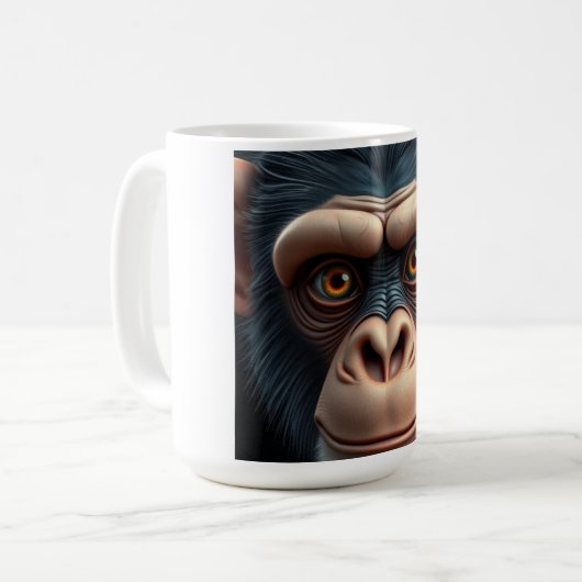 Mug Chimpanzé fou mignon (Devant gauche)
