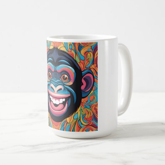 Mug Chimpanzé fou mignon (Devant droit)