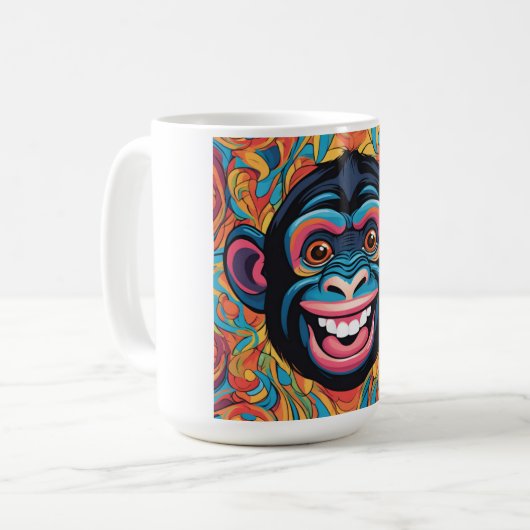 Mug Chimpanzé fou mignon (Devant gauche)