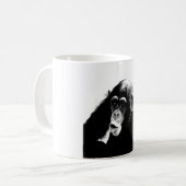 Mug Chimpanzé noir blanc (Devant gauche)