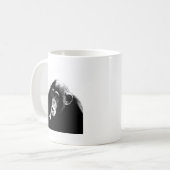 Mug Chimpanzé noir blanc (Devant gauche)