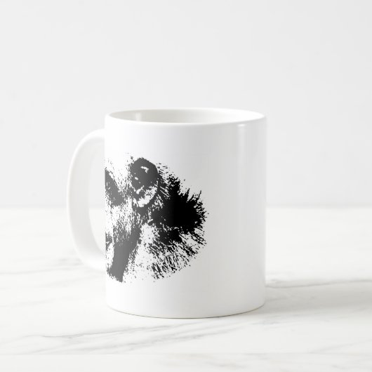 Mug Chimpanzé noir et blanc (Devant gauche)