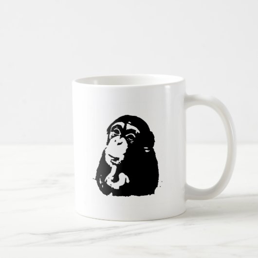 Mug Chimpanzé Pop Art Thinking (Droite)