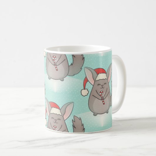 Mug chinchillas de noël (Devant droit)