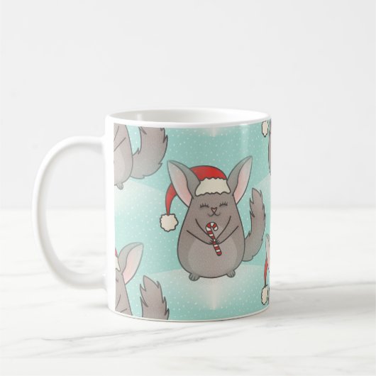 Mug chinchillas de noël (Gauche)