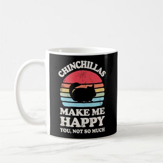 Mug Chinchillas me rendent heureux Chinchilla Retro V (Gauche)