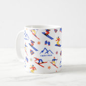 Mug Chine Peak California Ski Motif de snowboard (Devant gauche)
