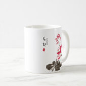 Mug Chine Peinture à la main Aquarelle Floral Lotus Ca (Devant droit)
