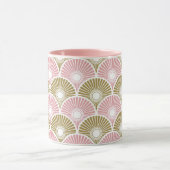 Mug Chine rose et laiton Semi Cercle Vague Motif M (Centre)