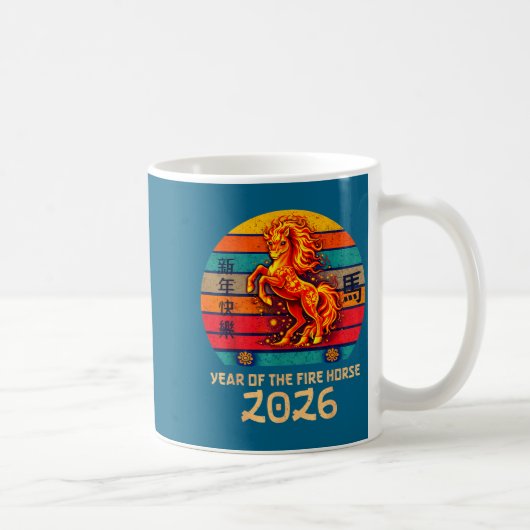 Mug Chinese New Year 2026 Year Of The Fire Horse Vinta (Droite)