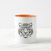 Mug Chinois années Tigre illustration noir blanc (Centre)
