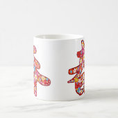 Mug Chinois "Chun" Fleurs de printemps amusant sur mes (Centre)