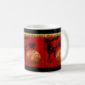 Mug Chinois de l'année du singe mou Zodiac Anniversair (Devant droit)