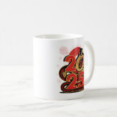 Mug Chinois rouge or joyeuse Nouvel An Lunaire Du Serp (Devant droit)