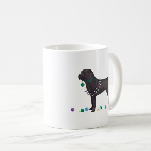 Mug Chinois Shar Pei Feliz Naughty Chien Noël Concepti (Devant droit)