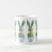 Mug Chinoiserie Bleue et Blanche avec Topiaire de Lapi (Centre)