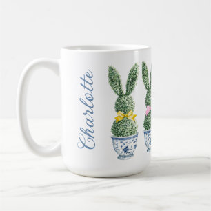 Mug Chinoiserie Bleue et Blanche avec Topiaire de Lapi