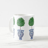 Mug Chinoiserie de grand-millénaire preppy topiary (Devant gauche)
