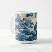 Mug Chinoiserie Design en porcelaine bleue et blanche (Devant gauche)