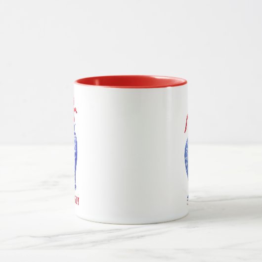 Mug Chinoiserie Ginger Jar Monogramme | Bow rouge (Centre)