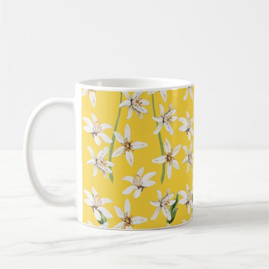 Mug Chinoiserie motif de fleurs de citron d'été (Gauche)