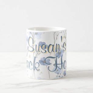Mug Chinoiserie Toile Bleue Mahjong Personnalisé