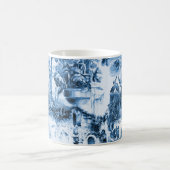 Mug Chinoiserie toile, saule bleu, porcelaine bleue (Centre)