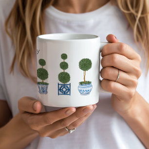 Mug Chinoiserie Topiary Tree Trio Céramique