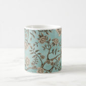 Mug Chinoiserie Turquoise Vintage douce Floral & Green (Centre)