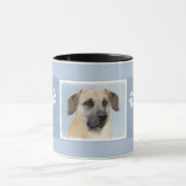 Mug Chinook (Oreilles Laissées) Peinture - Art Chien o (Centre)