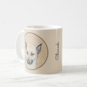Mug Chinook (Oreilles Pointées) Peinture - Art Chien o