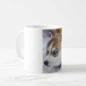 Mug Chiot 2 de chien de traîneau sibérien (Devant gauche)