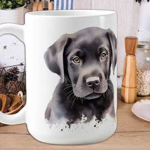 Mug Chiot à neige - Chiot du Labrador - Black Labrador
