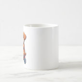 Mug chiot à vélo mangeant de la pizza (Centre)