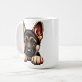 Mug Chiot allemand avec yeux expressifs (Devant gauche)