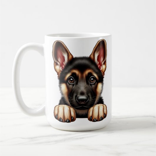 Mug Chiot allemand avec yeux expressifs (Gauche)