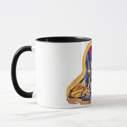 Mug Chiot allemand noir tan (Gauche)