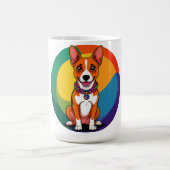 Mug Chiot animé mignon avec collier (Centre)