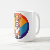 Mug Chiot animé mignon avec collier (Devant droit)