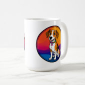 Mug Chiot animé mignon avec collier (Devant droit)