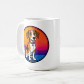 Mug Chiot animé mignon avec collier (Devant gauche)