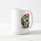 Mug Chiot animé mignon avec collier (Devant droit)