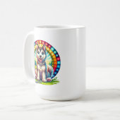 Mug Chiot animé mignon avec collier (Devant gauche)