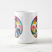 Mug Chiot animé mignon avec collier (Centre)