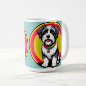 Mug Chiot animé mignon avec collier (Devant droit)
