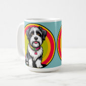 Mug Chiot animé mignon avec collier (Devant gauche)