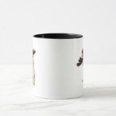 Mug Chiot avec des oreilles de casquette et de renne (Centre)