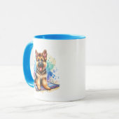 Mug Chiot berger allemand personnalisé (Devant gauche)